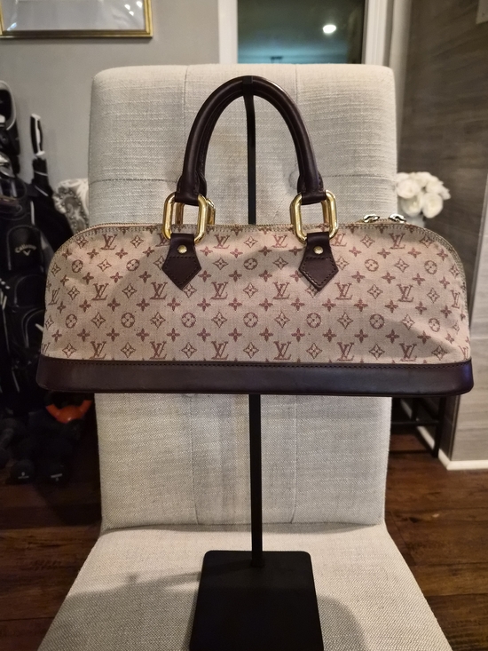 Louis Vuitton Handbags - Louis Vuitton Monogram Mini Lin Alma Long Handbag East West Satchel Brown